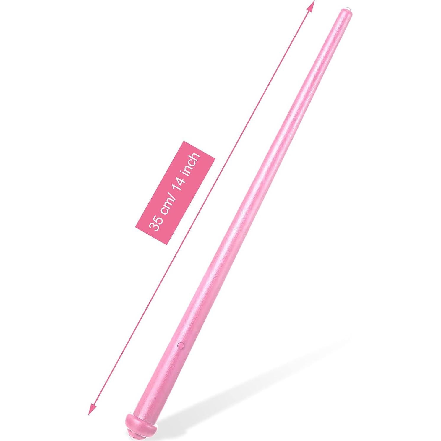 Varita mágica iluminada Gejoy 35 cm rosa con sonido