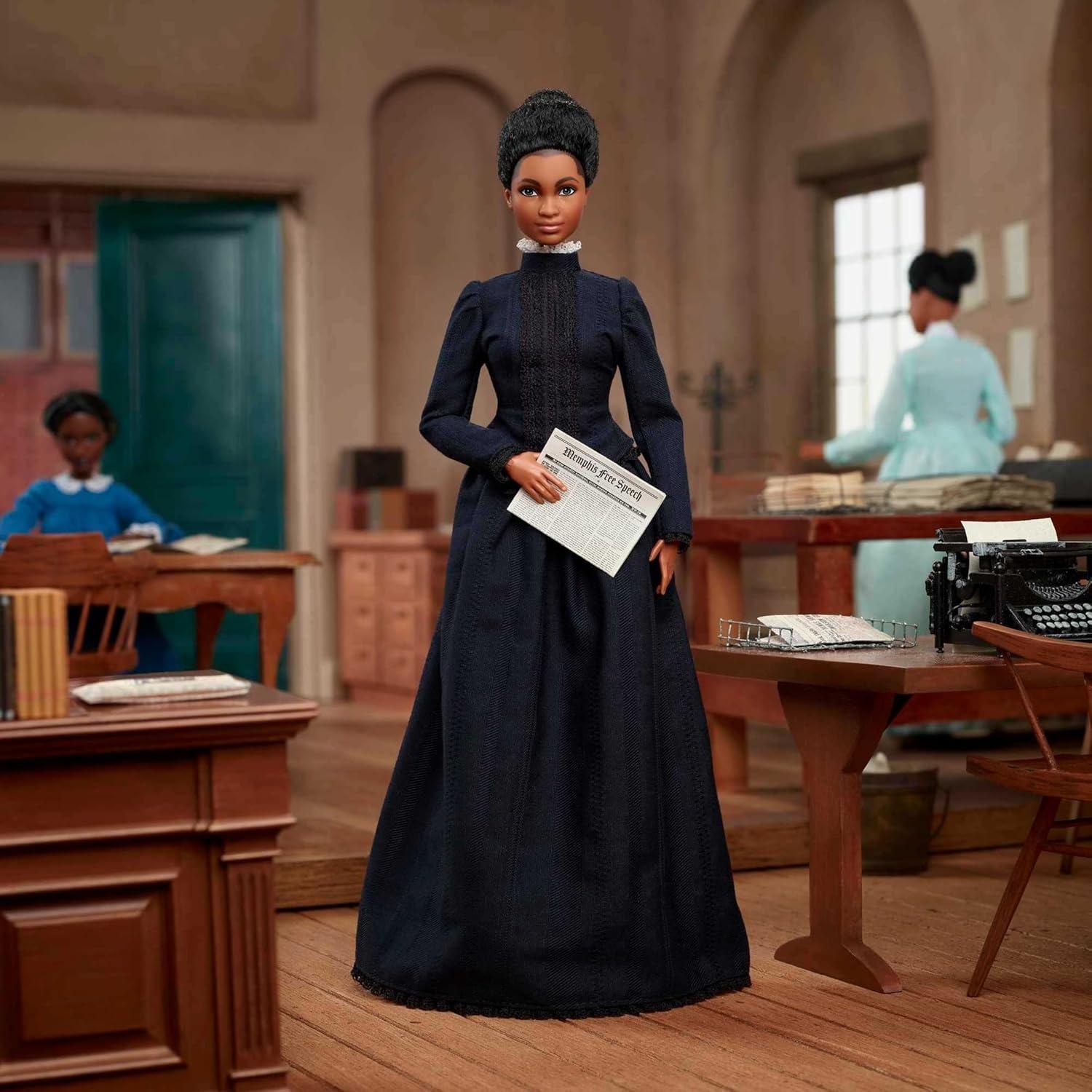 Muñeca Barbie Inspiradora Ida B. Wells Coleccionable Azul