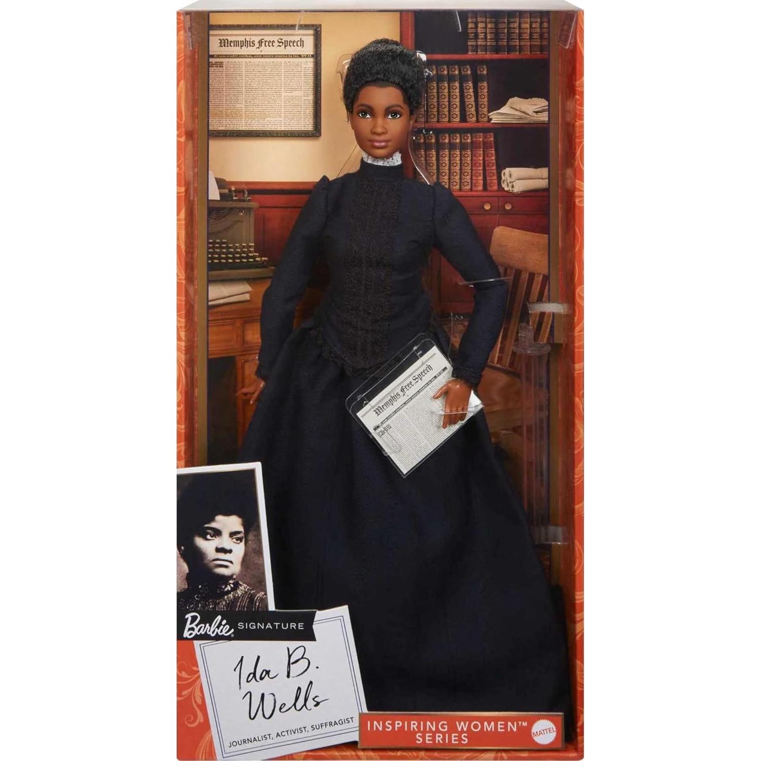 Muñeca Barbie Inspiradora Ida B. Wells Coleccionable Azul