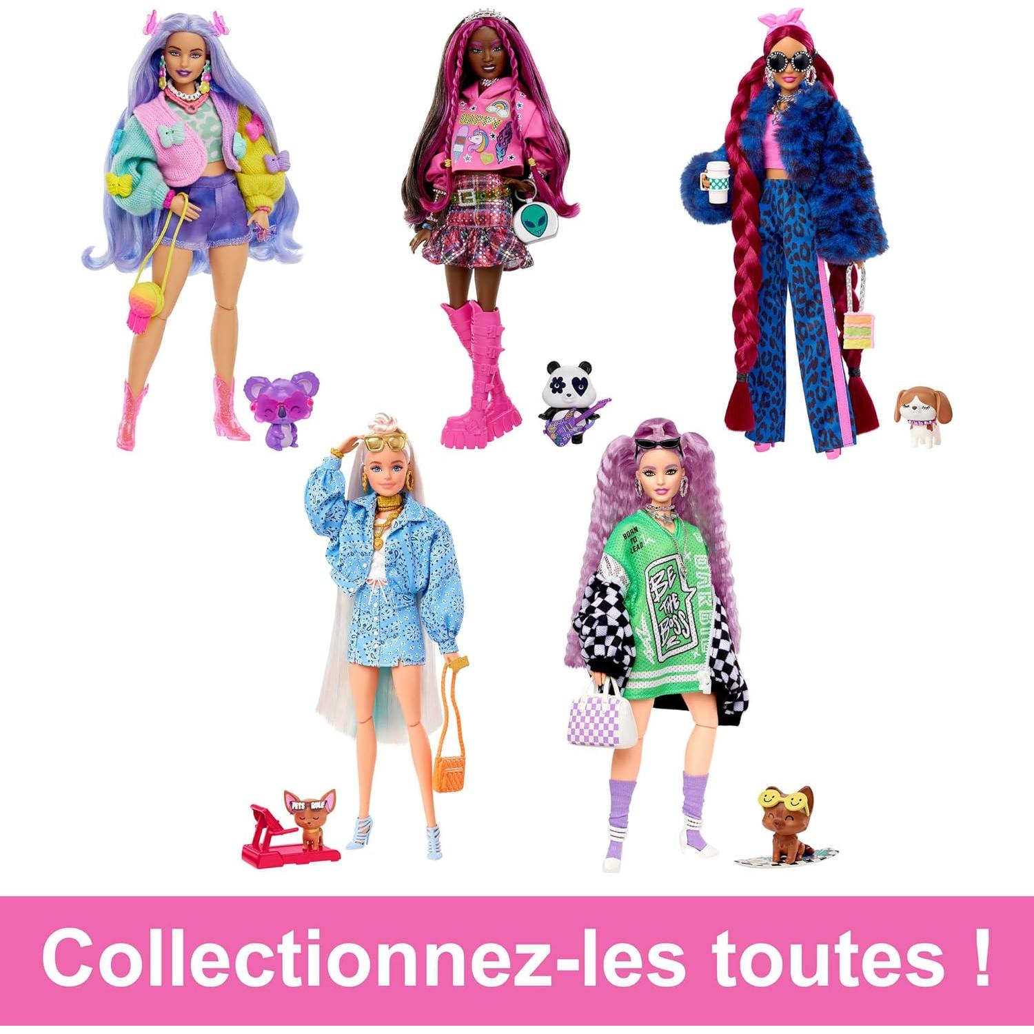 Muñeca Barbie Extra Mattel con accesorios y panda mascota