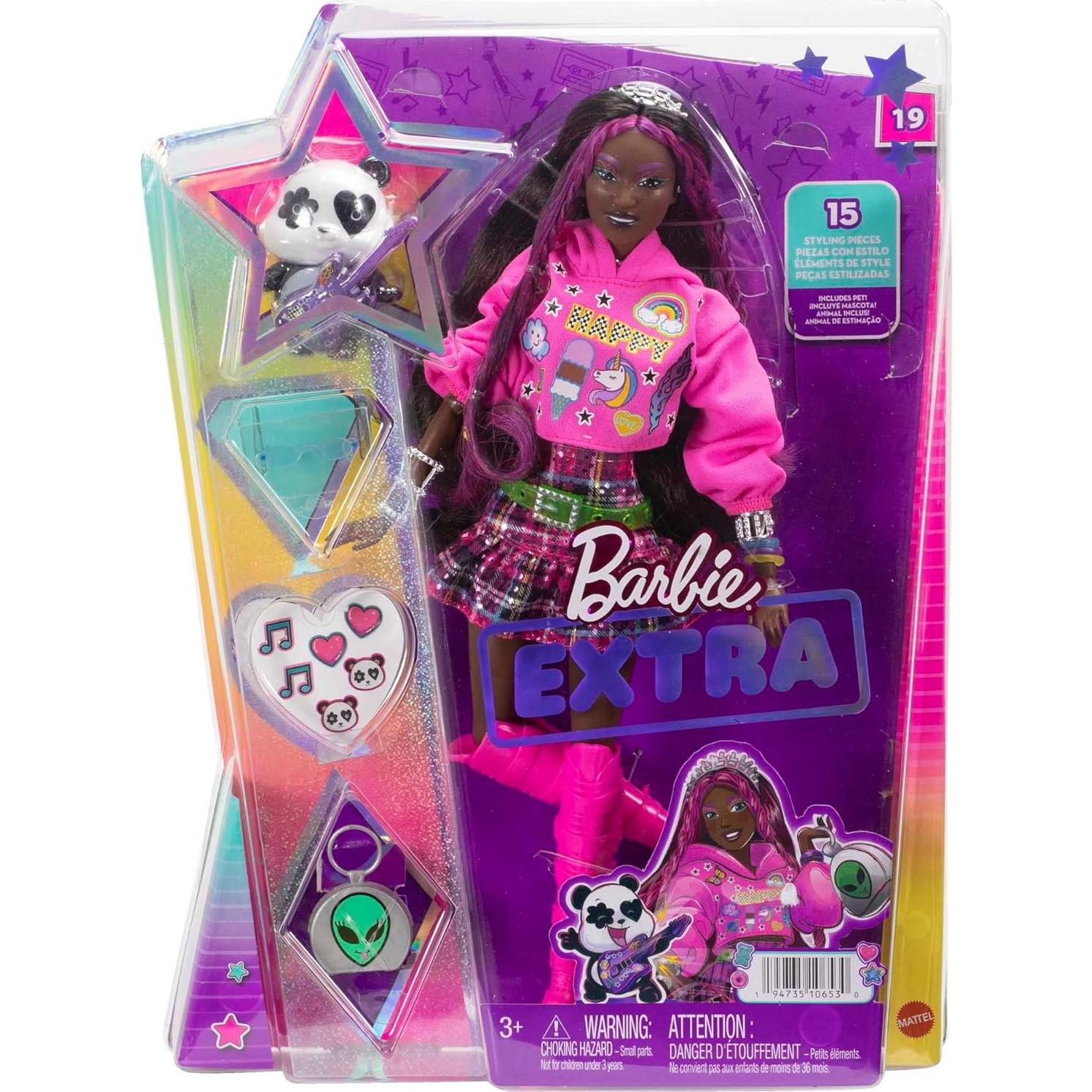 Muñeca Barbie Extra Mattel con accesorios y panda mascota