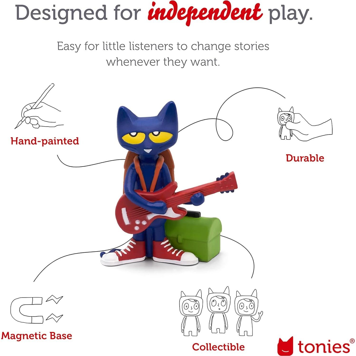 Figura de Audio Tonies Pete el Gato ¡Rock On! 10 historias