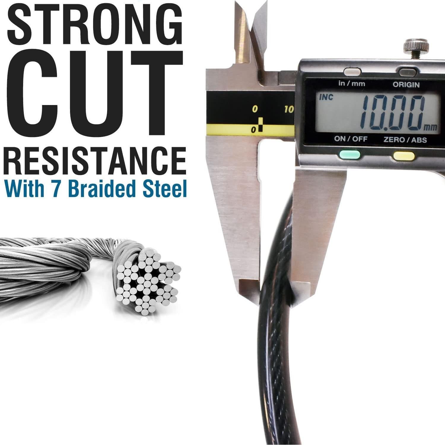 Candado de Cable MARQUE 4.57 m Combinación Reajustable