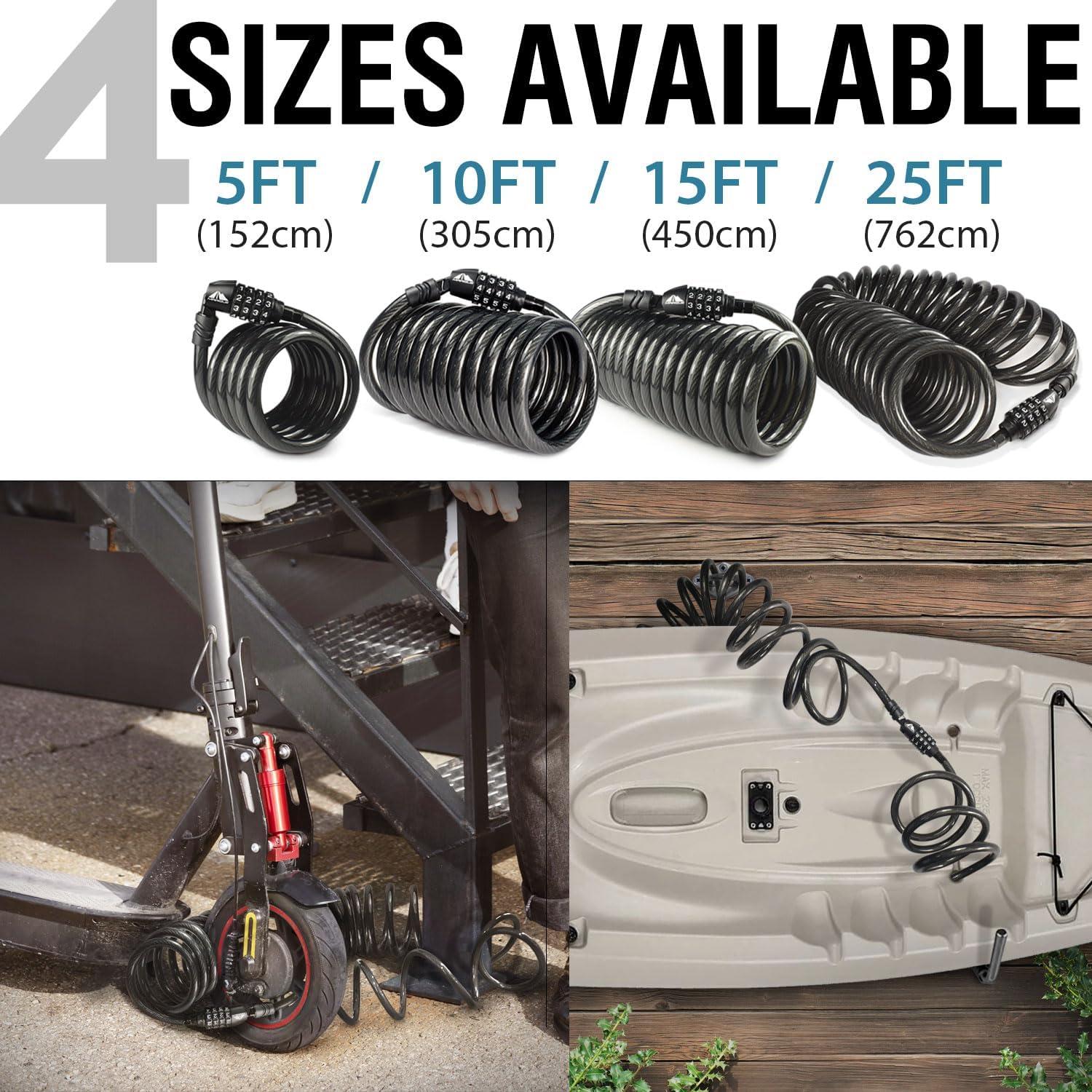 Candado de Cable MARQUE 4.57 m Combinación Reajustable