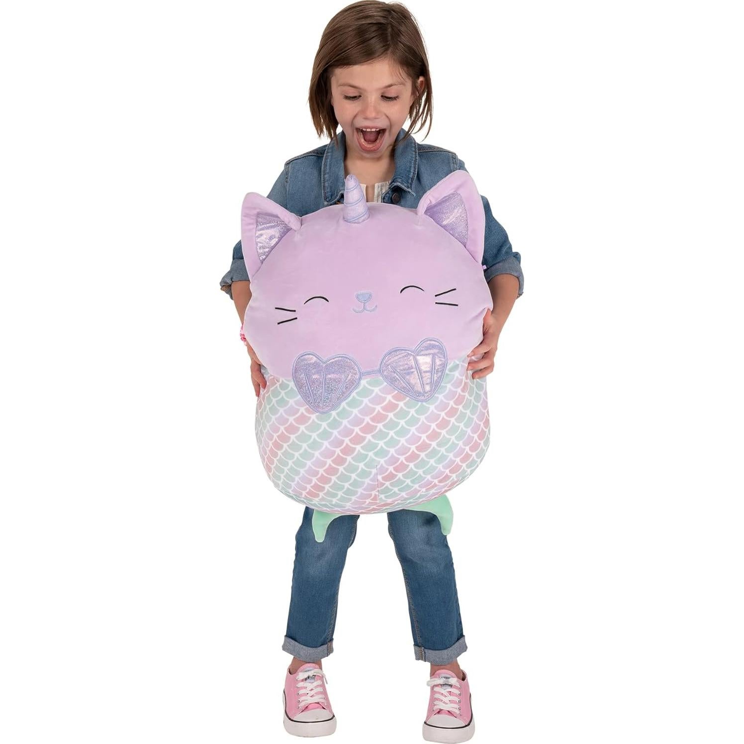 Squishmallows Kellytoy Peluche 40cm Anya Caticornia Sirena