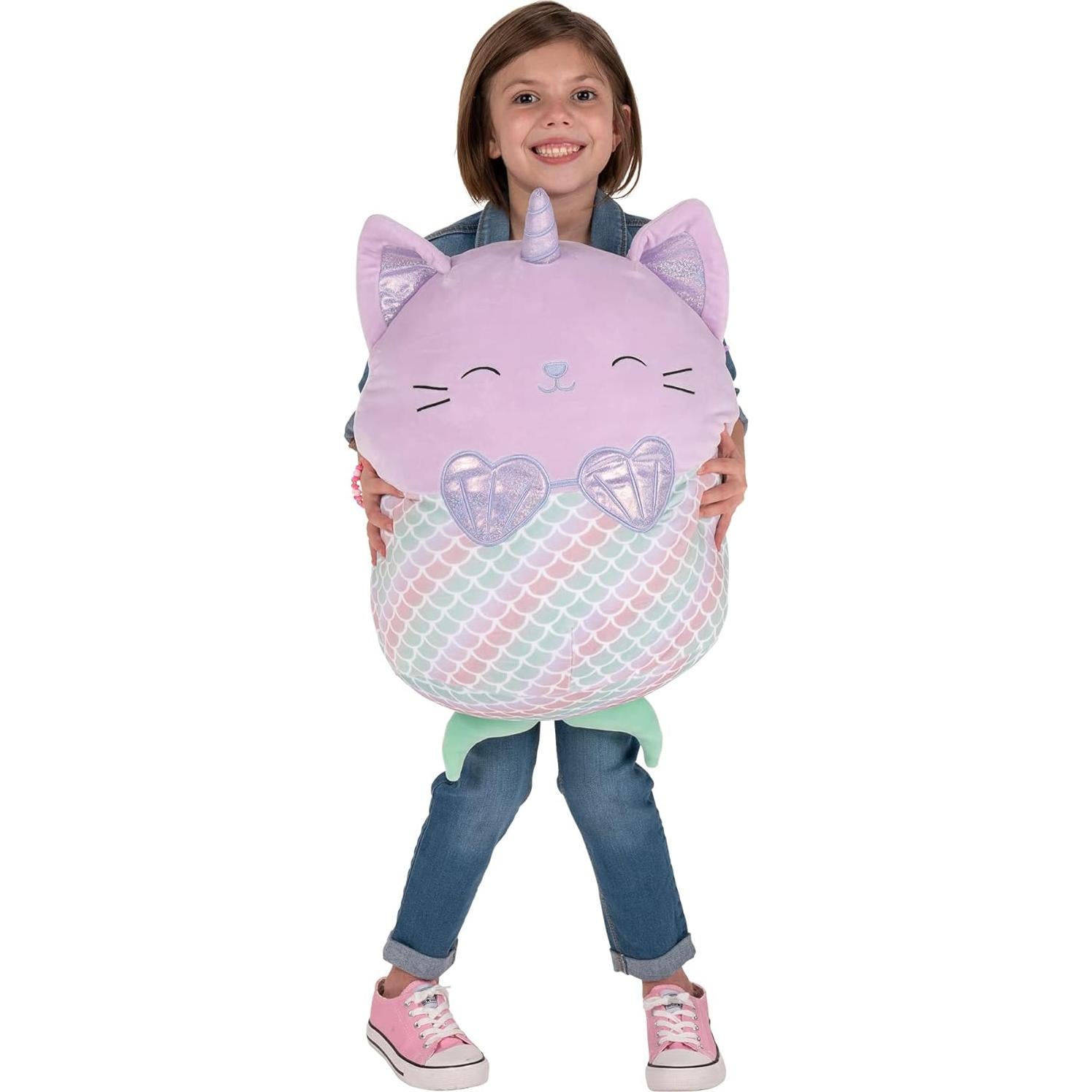 Squishmallows Kellytoy Peluche 40cm Anya Caticornia Sirena