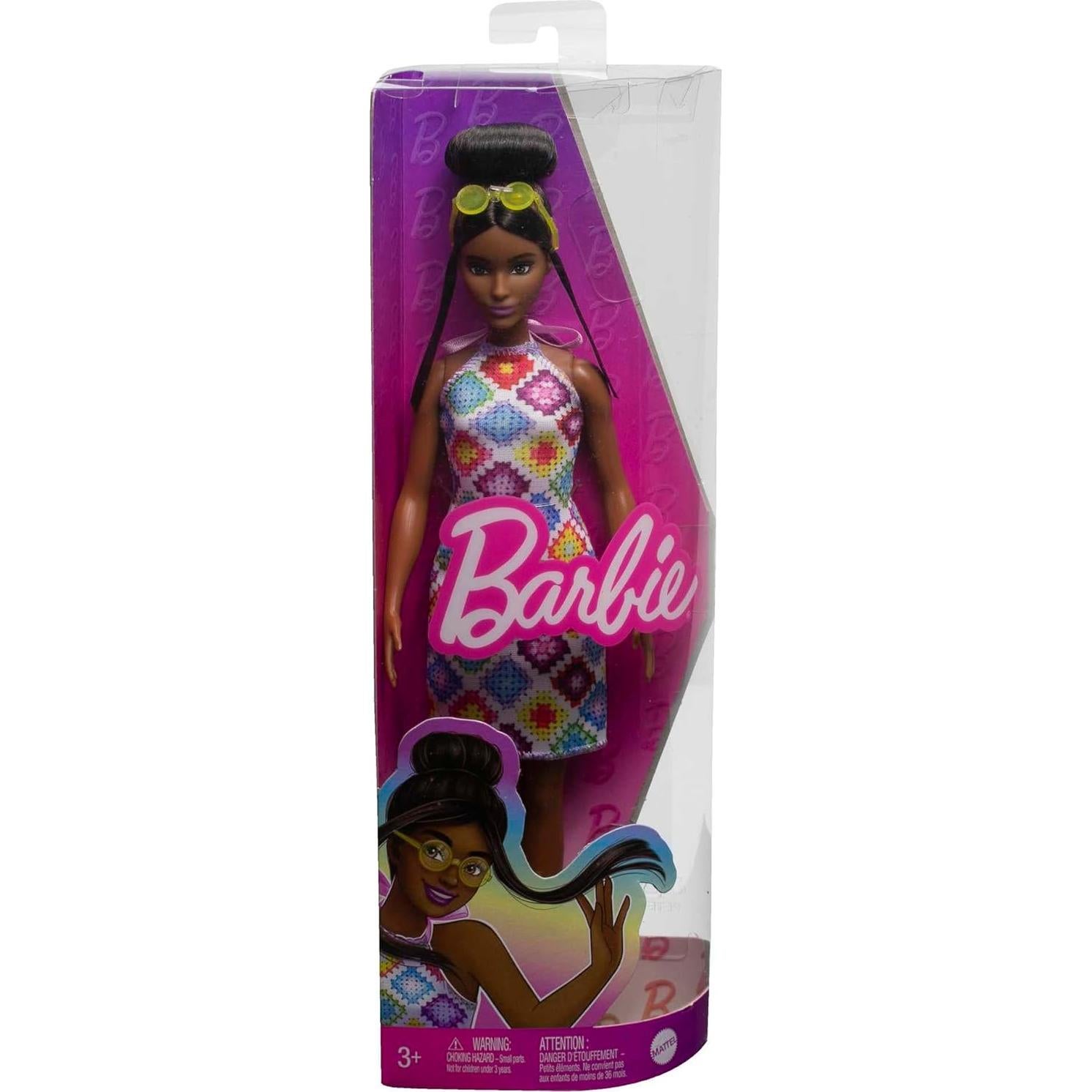 Muñeca Barbie Fashionistas #210 con vestido de ganchillo