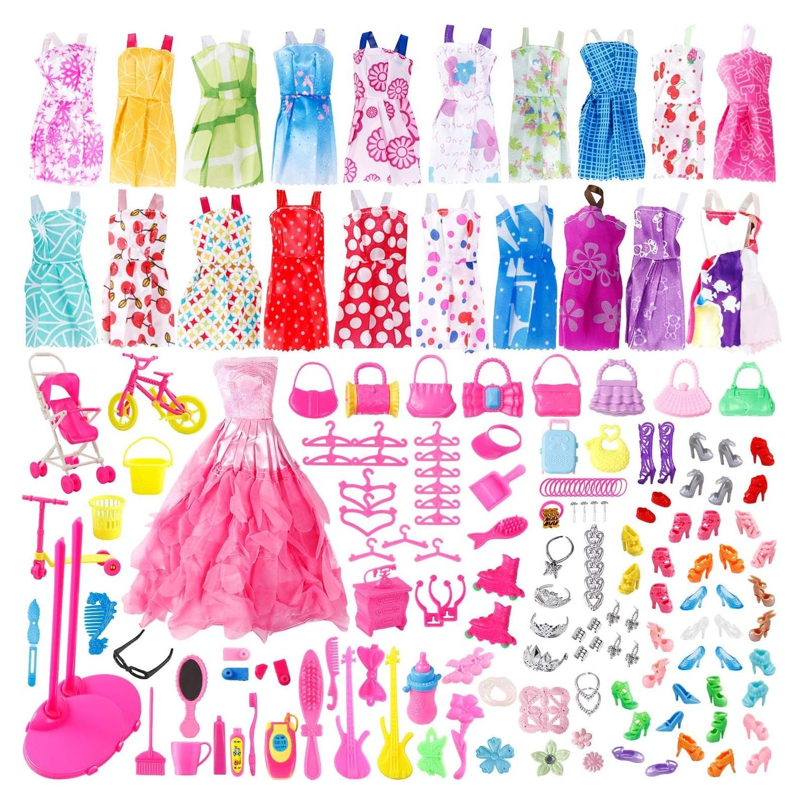 Conjunto de 114 Piezas para Muñecas JANYUN - Ropa y Accesorios