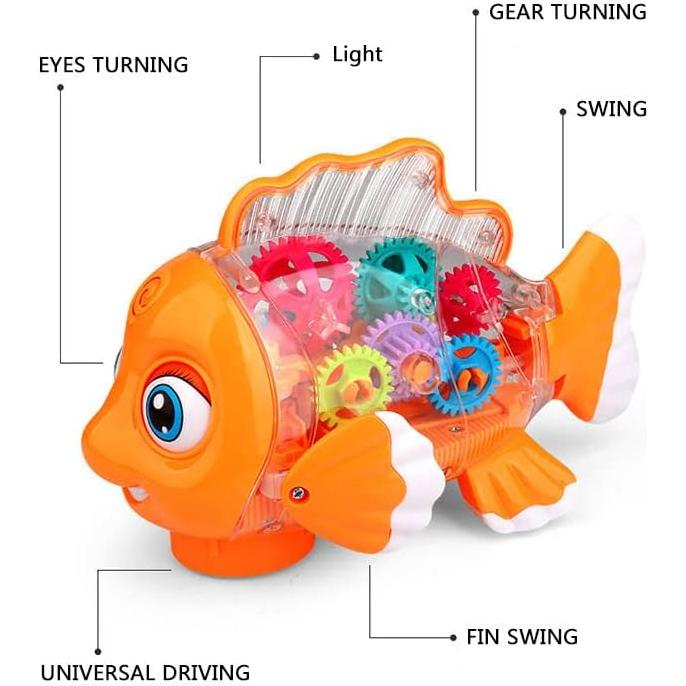 Juguete Pez Dorado Eléctrico Nenekal con Música y Luces