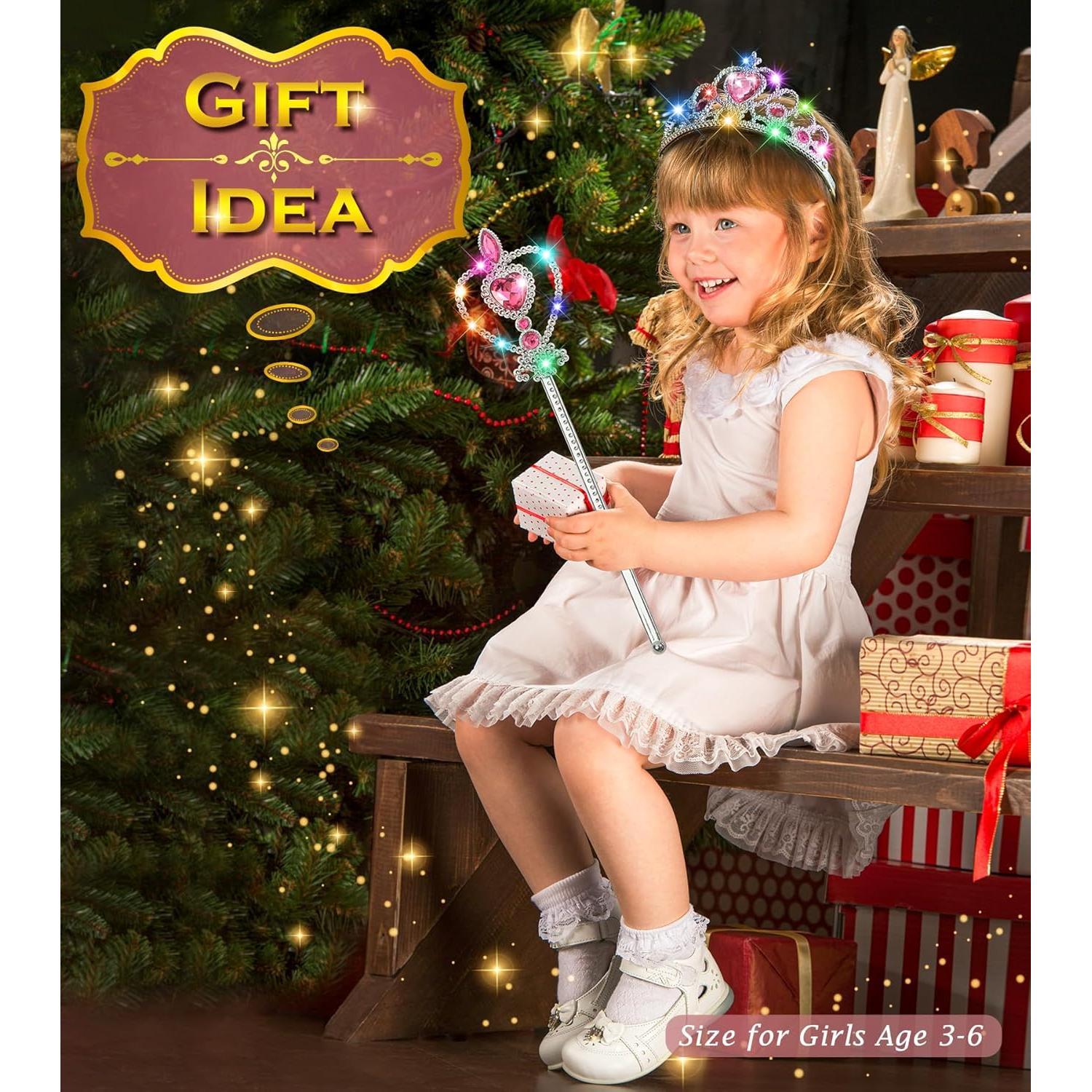 Tiara y Varita de Princesa BIBUTY para Niñas 3-6 Años