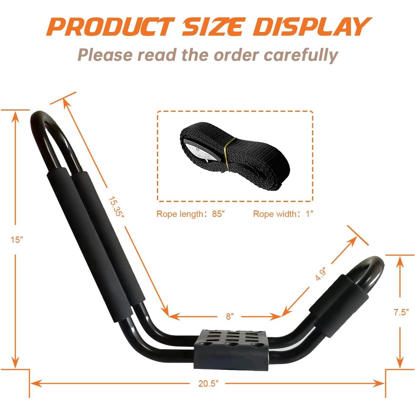 Soporte de Techo para Kayak HIGHRAZON J con 2 Cuerdas