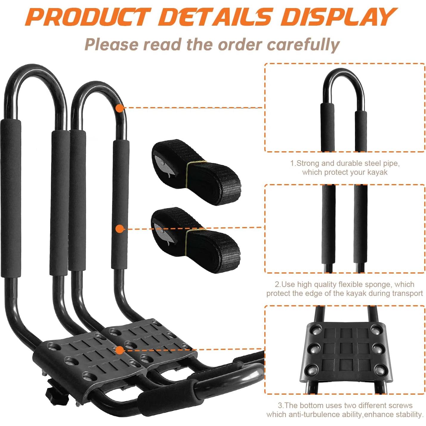 Soporte de Techo para Kayak HIGHRAZON J con 2 Cuerdas