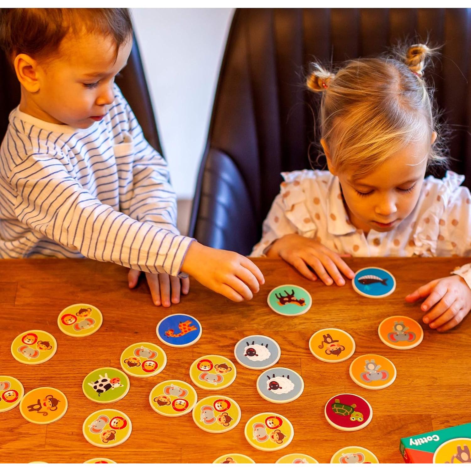Juego de Memoria de Madera Cottify 36 Cartas Animales