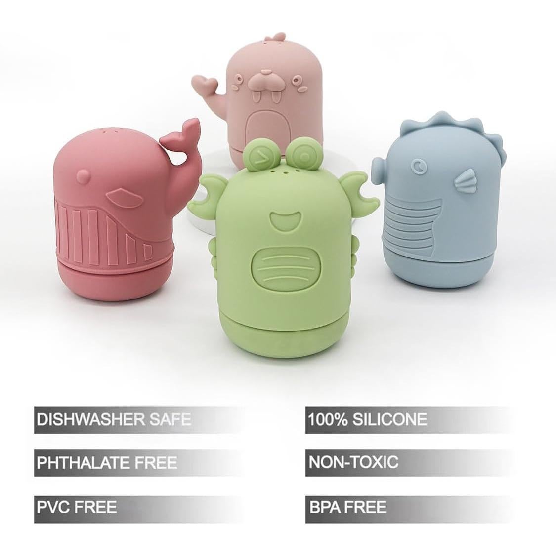 Juguetes de Baño PandaEar Silicona Multicolor 0-3 Años