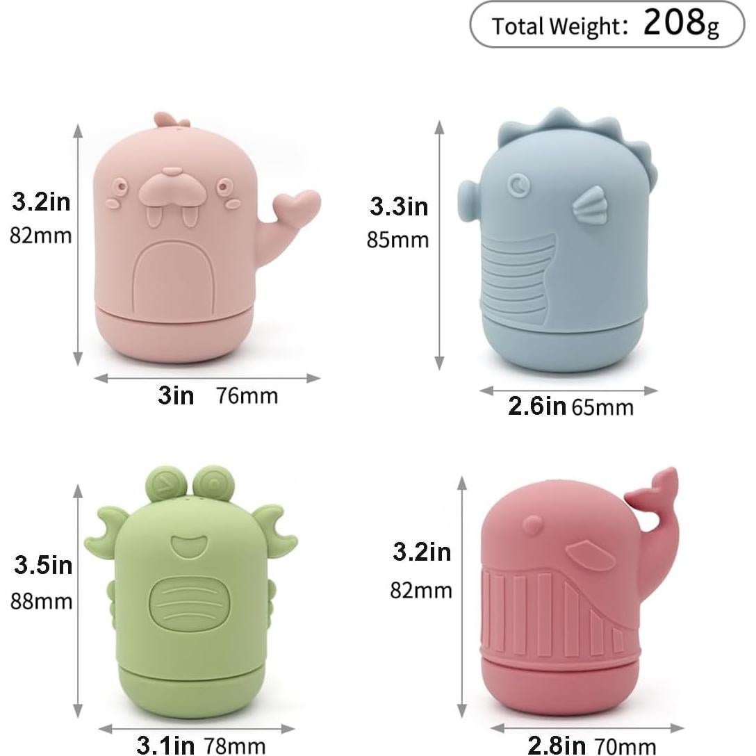 Juguetes de Baño PandaEar Silicona Multicolor 0-3 Años