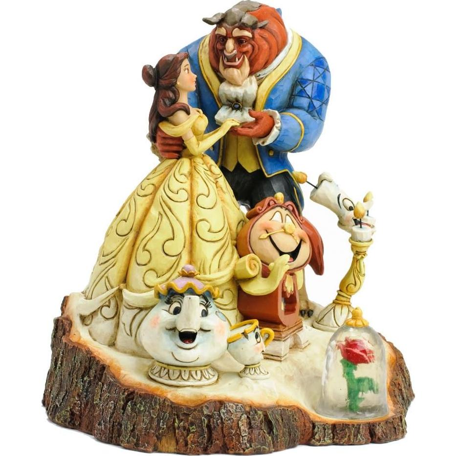 Figura La Bella y la Bestia Jim Shore 19 cm Resina de Piedra