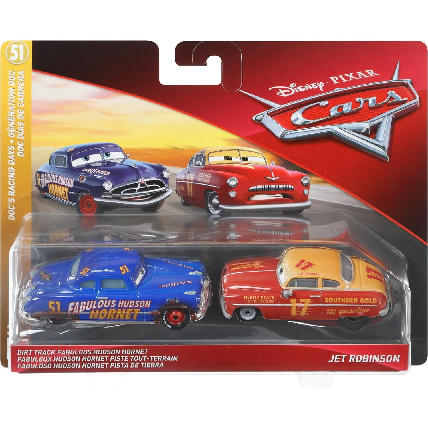 2-Pack Cars 3 Disney Pixar Hudson Hornet y Heyday Leroy