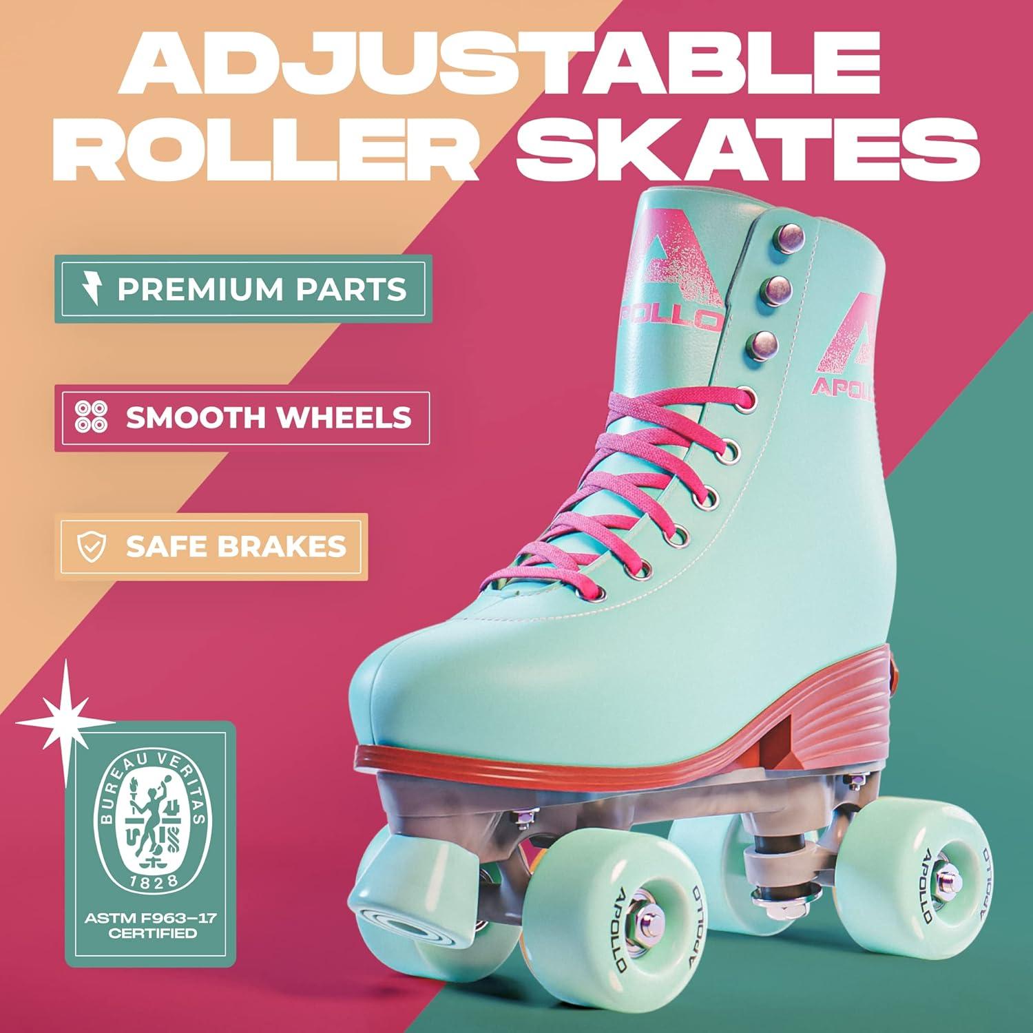 Patines Cuádruples Apollo Ajustables para Mujeres y Niñas
