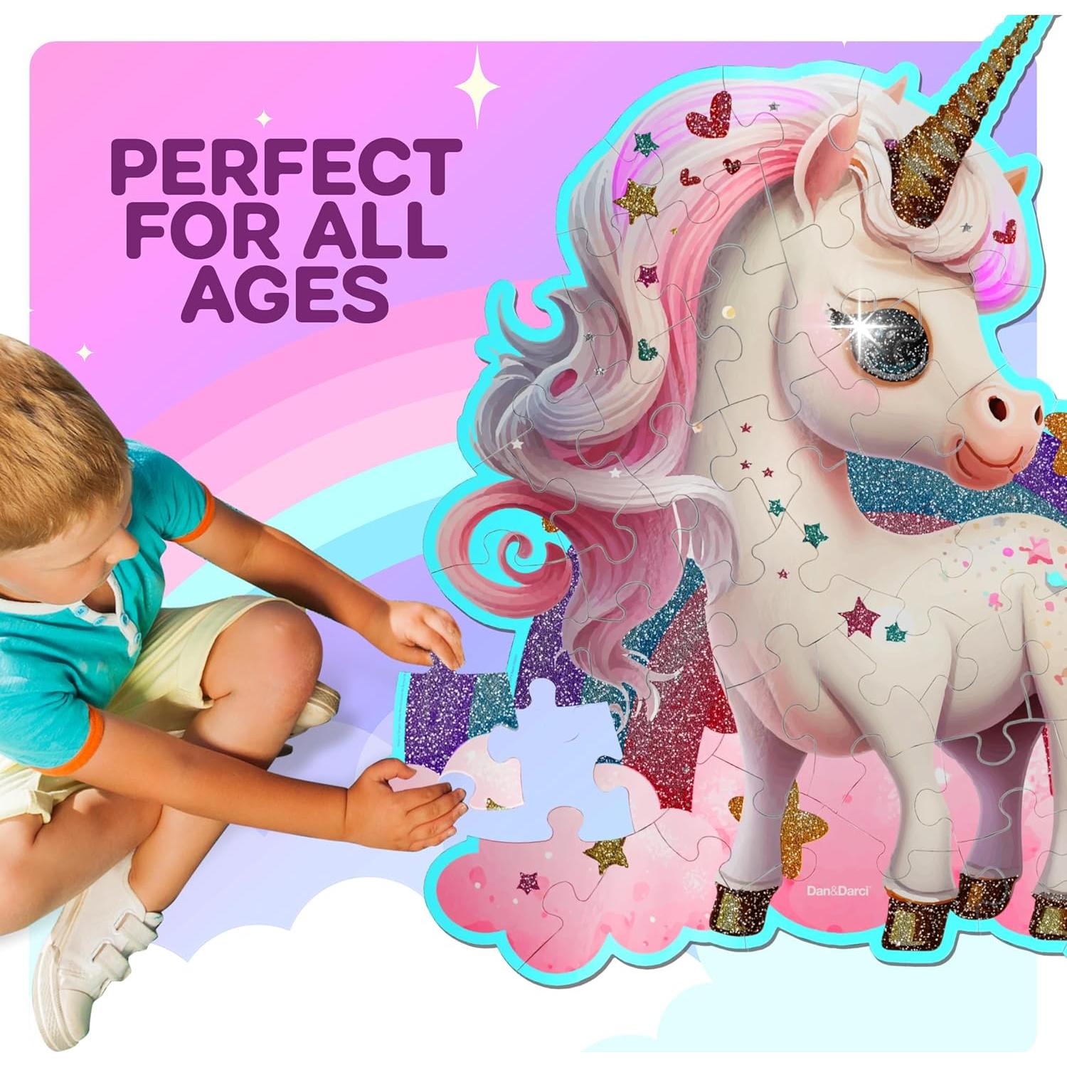 Rompecabezas de Piso Unicornio Dan&Darci 45 Piezas 3-6 Años