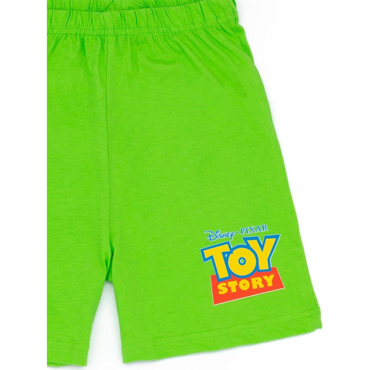 Disney Toy Story Boys Pajama Set | Kids Buzz Lightyear Hero T-Shirt & Shorts PJs Loungewear | Movie Nightwear Pajama Gift
