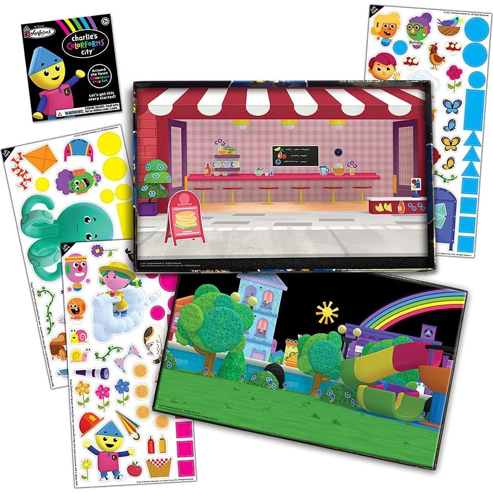 Juego de Imágenes Colorforms Charlie - 106 Piezas Reposicionables