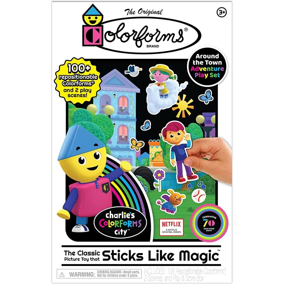 Juego de Imágenes Colorforms Charlie - 106 Piezas Reposicionables