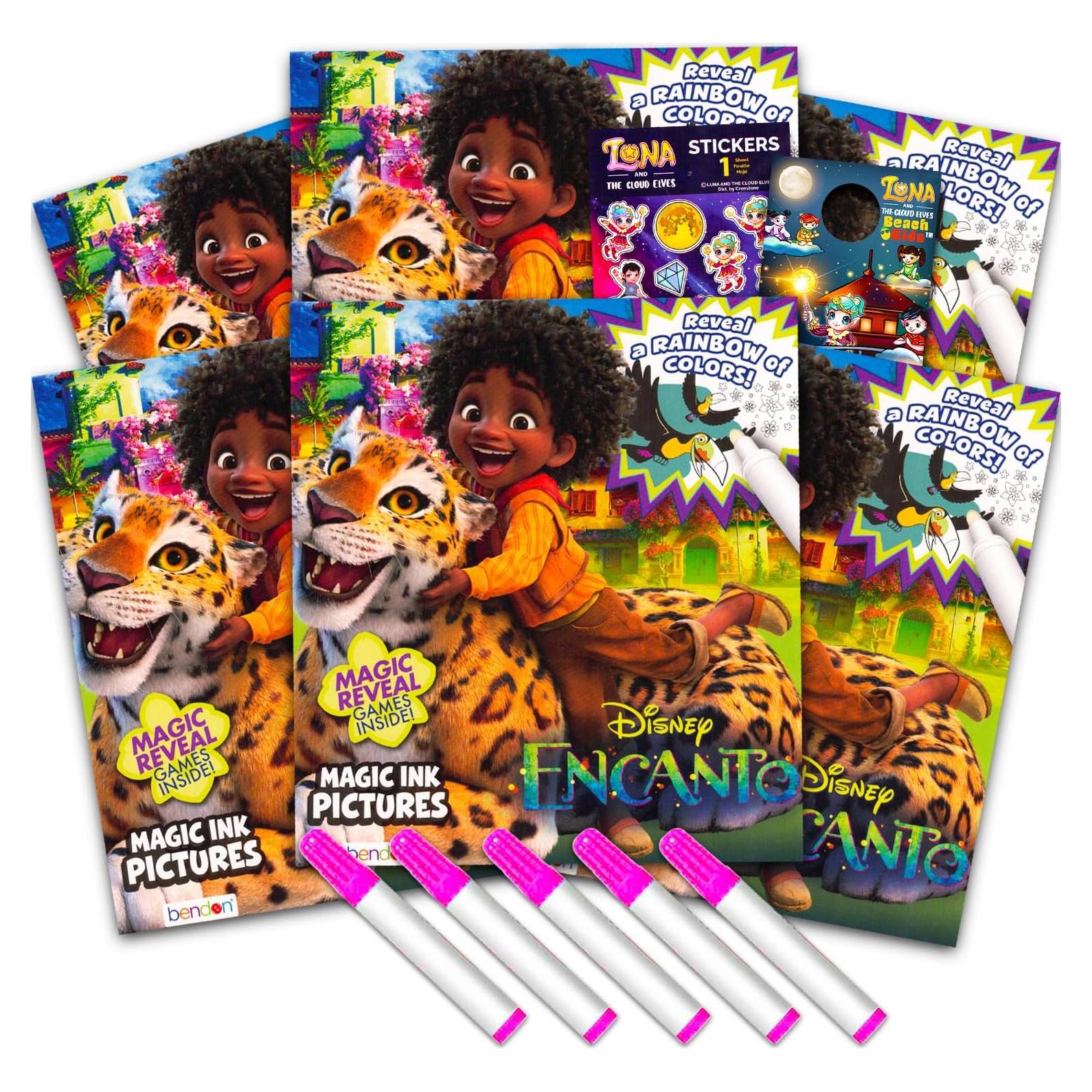 Set de Libros para Colorear Disney Encanto - 6 Libros y Stickers