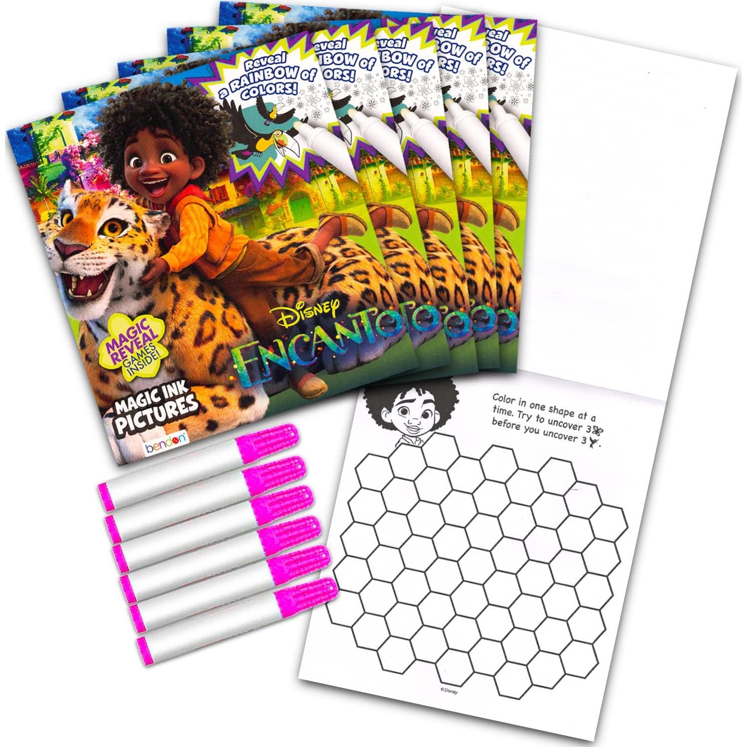 Set de Libros para Colorear Disney Encanto - 6 Libros y Stickers