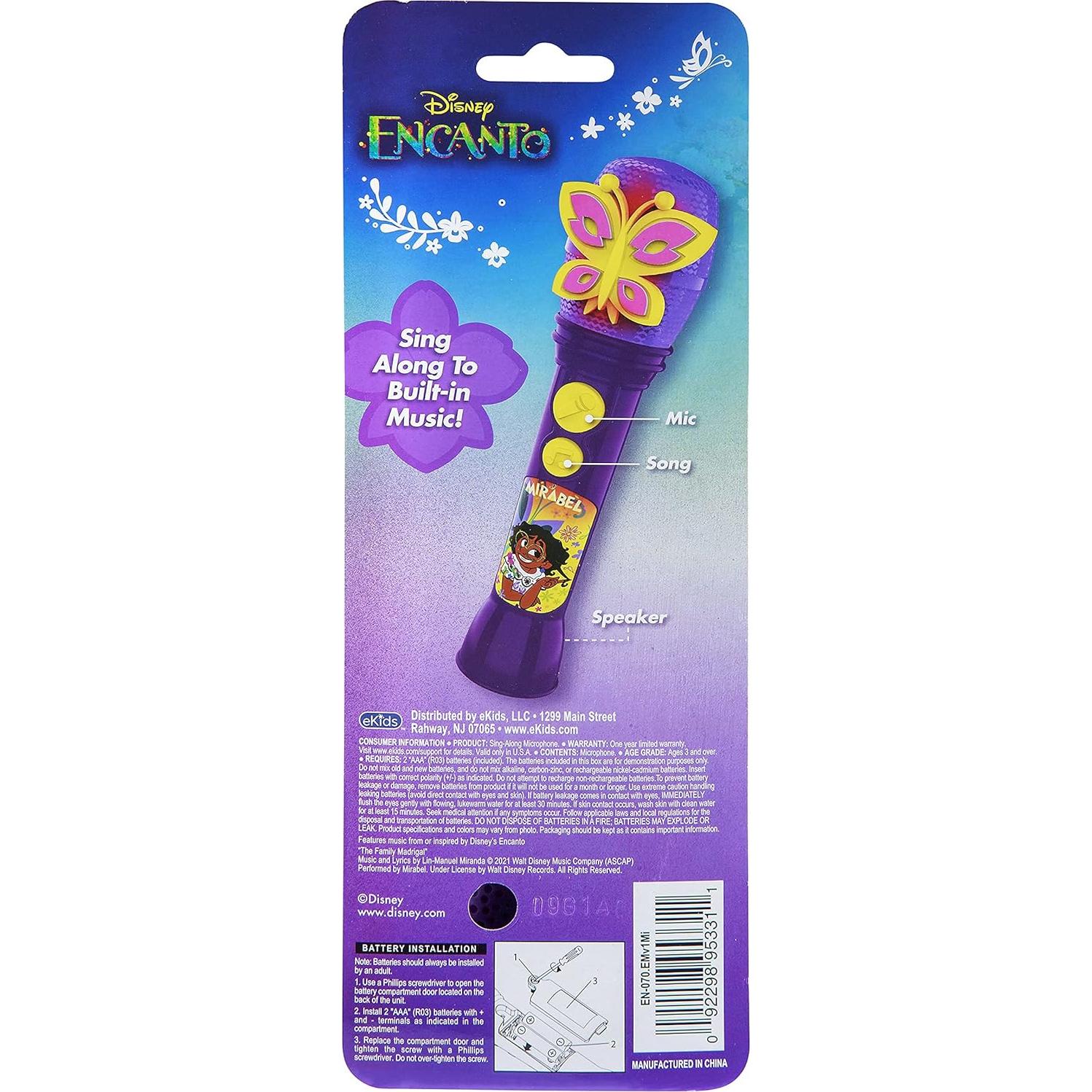 Micrófono de Juguete eKids Disney Encanto Rosa y Púrpura