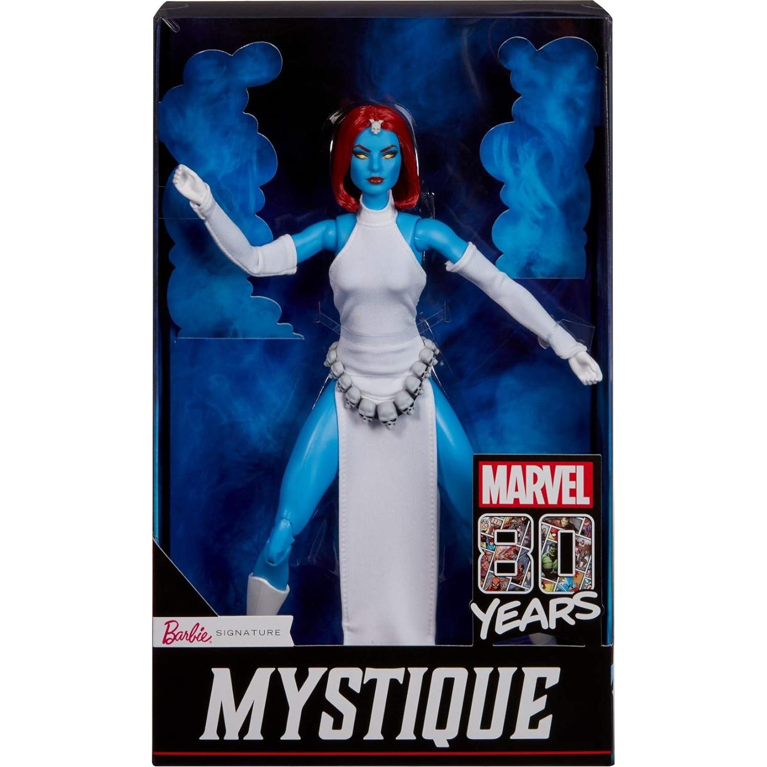 Muñeca Barbie Marvel Mystique 80 Aniversario 34x8x20cm