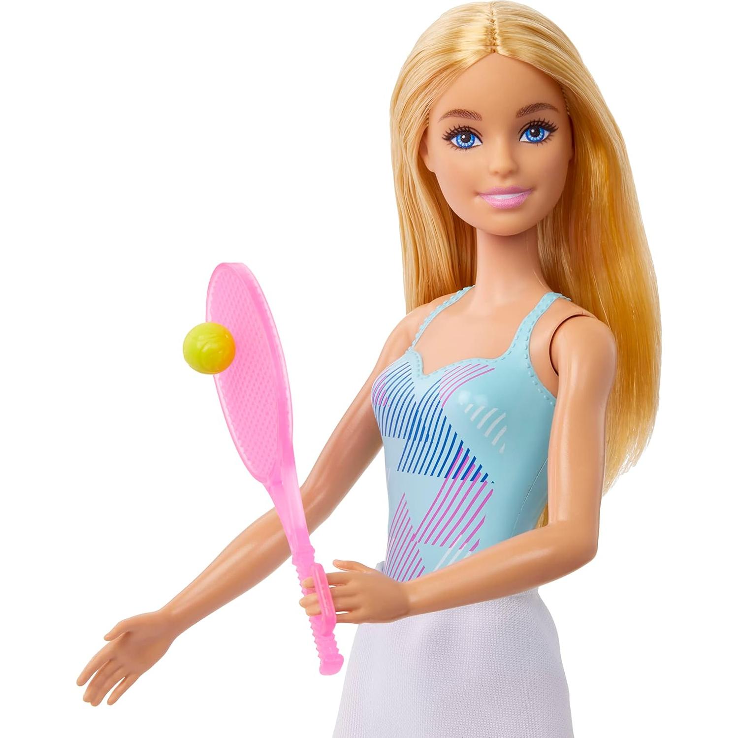 Muñeca Barbie Tenista con Raqueta y Atuendo Deportivo