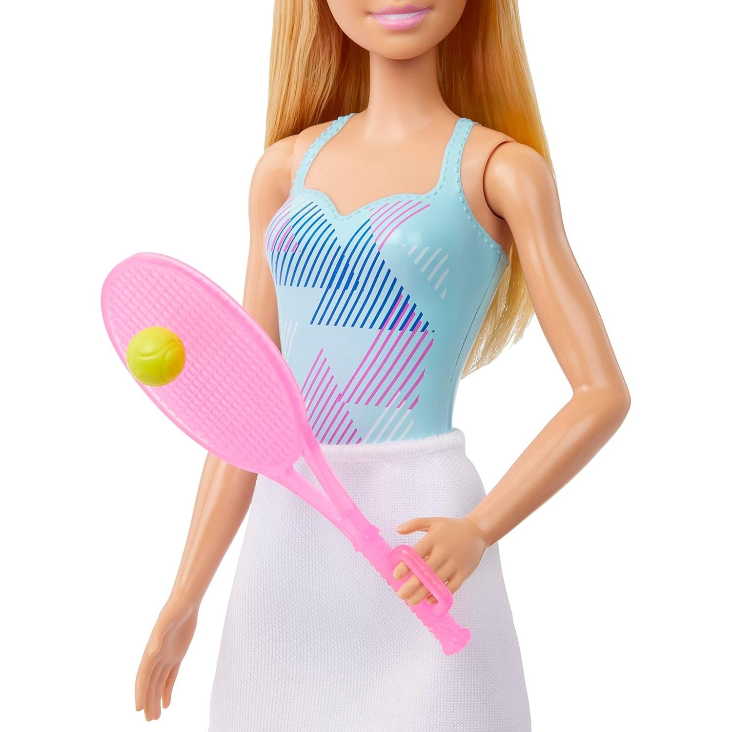 Muñeca Barbie Tenista con Raqueta y Atuendo Deportivo