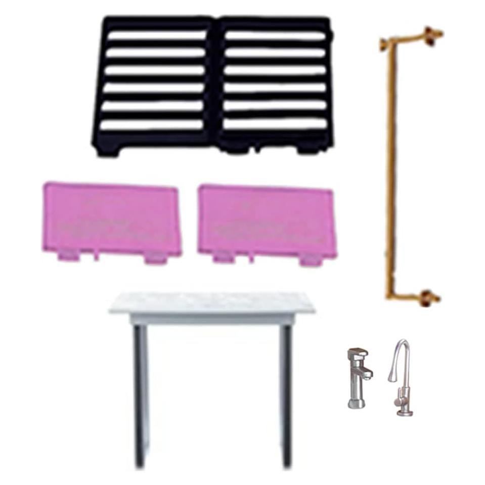 Repuestos Casa de Muñecas Barbie GRG93 - Barandilla y Mesa