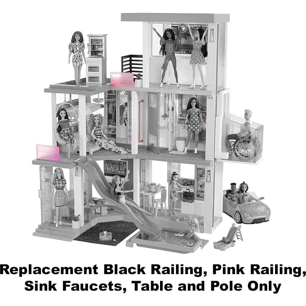 Repuestos Casa de Muñecas Barbie GRG93 - Barandilla y Mesa