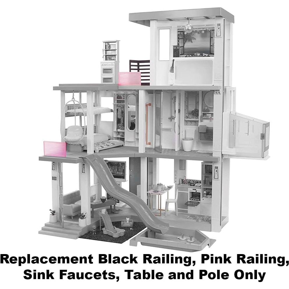 Repuestos Casa de Muñecas Barbie GRG93 - Barandilla y Mesa