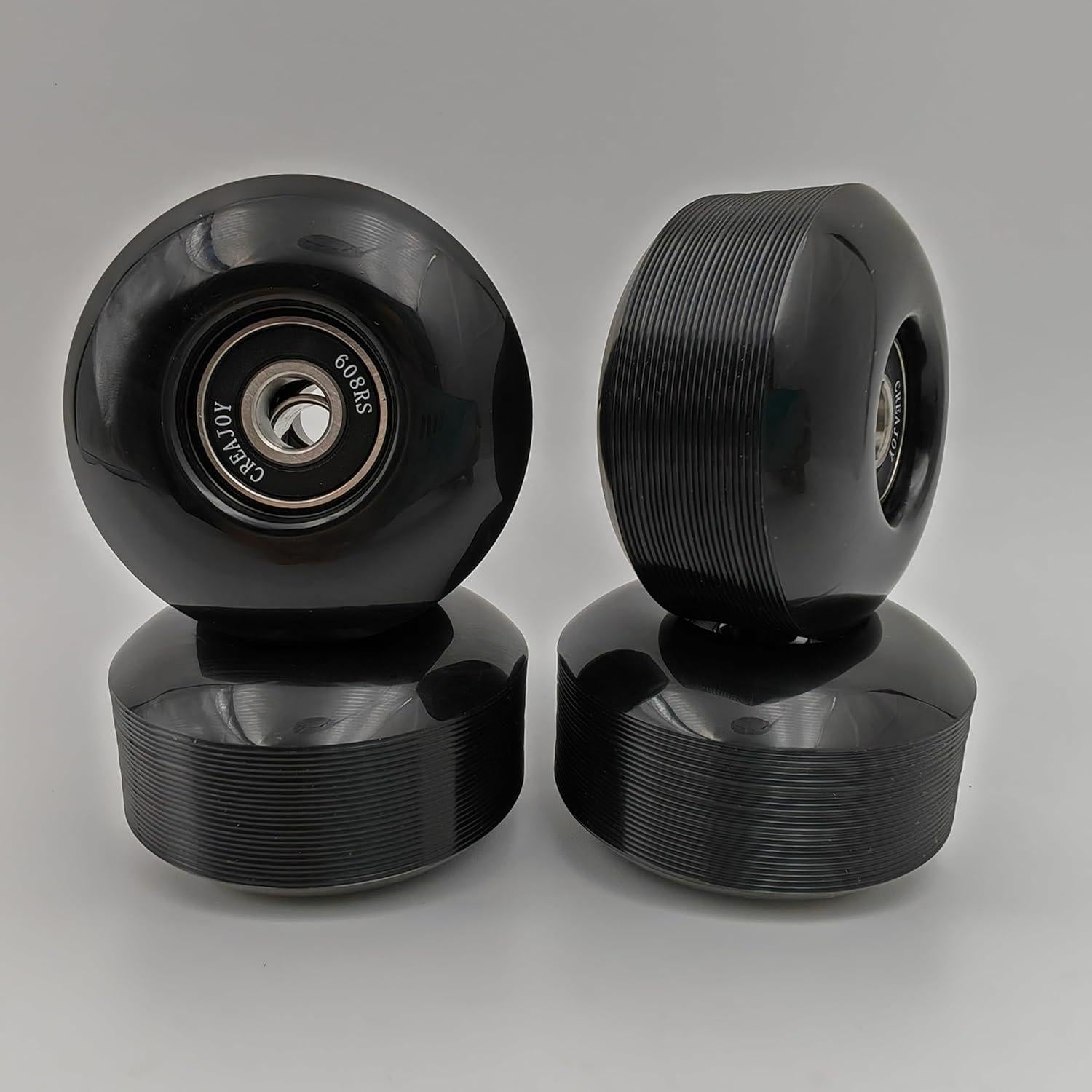Ruedas de Skateboard CREAJOY 52mm 95A Set de 4 Negro