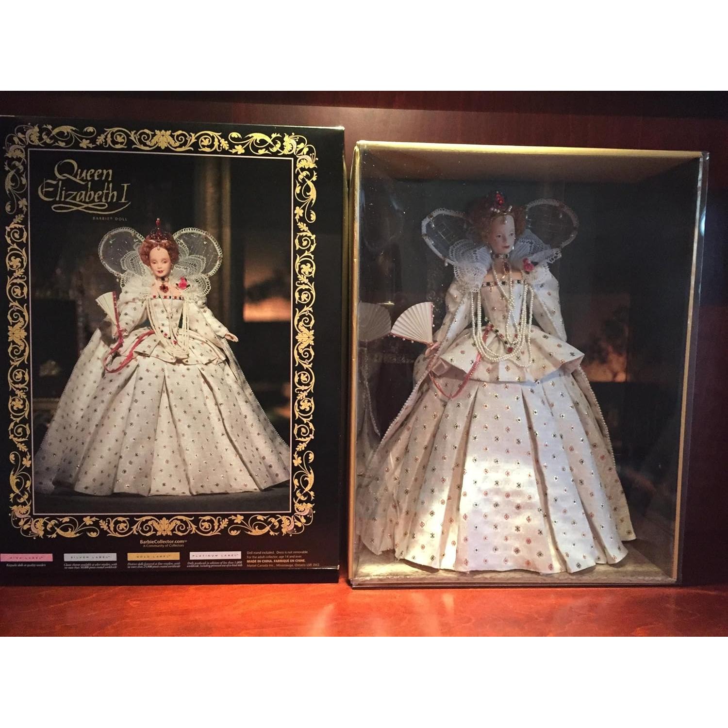 Muñeca Barbie Coleccionista Reina Isabel I - 38.61x30.99 cm