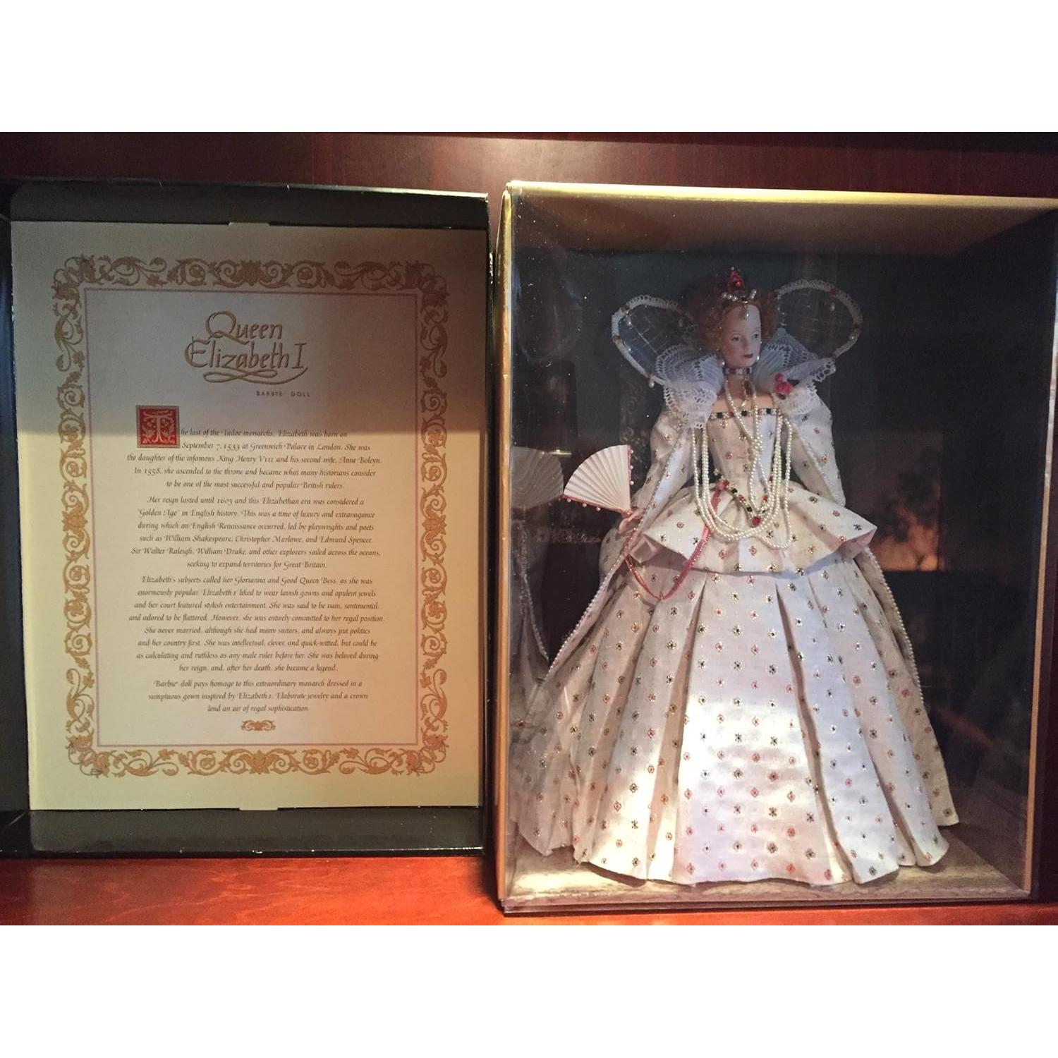 Muñeca Barbie Coleccionista Reina Isabel I - 38.61x30.99 cm