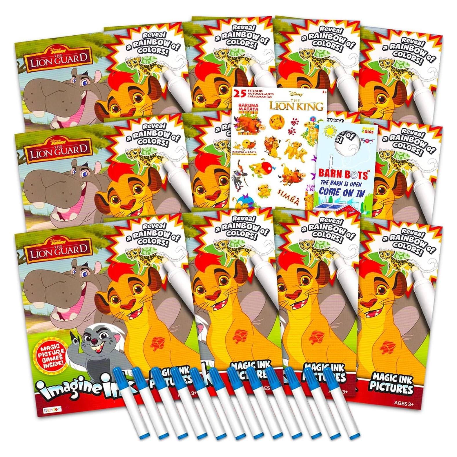 Conjunto de libros para colorear Lion Guard Crenstone 12 unidades