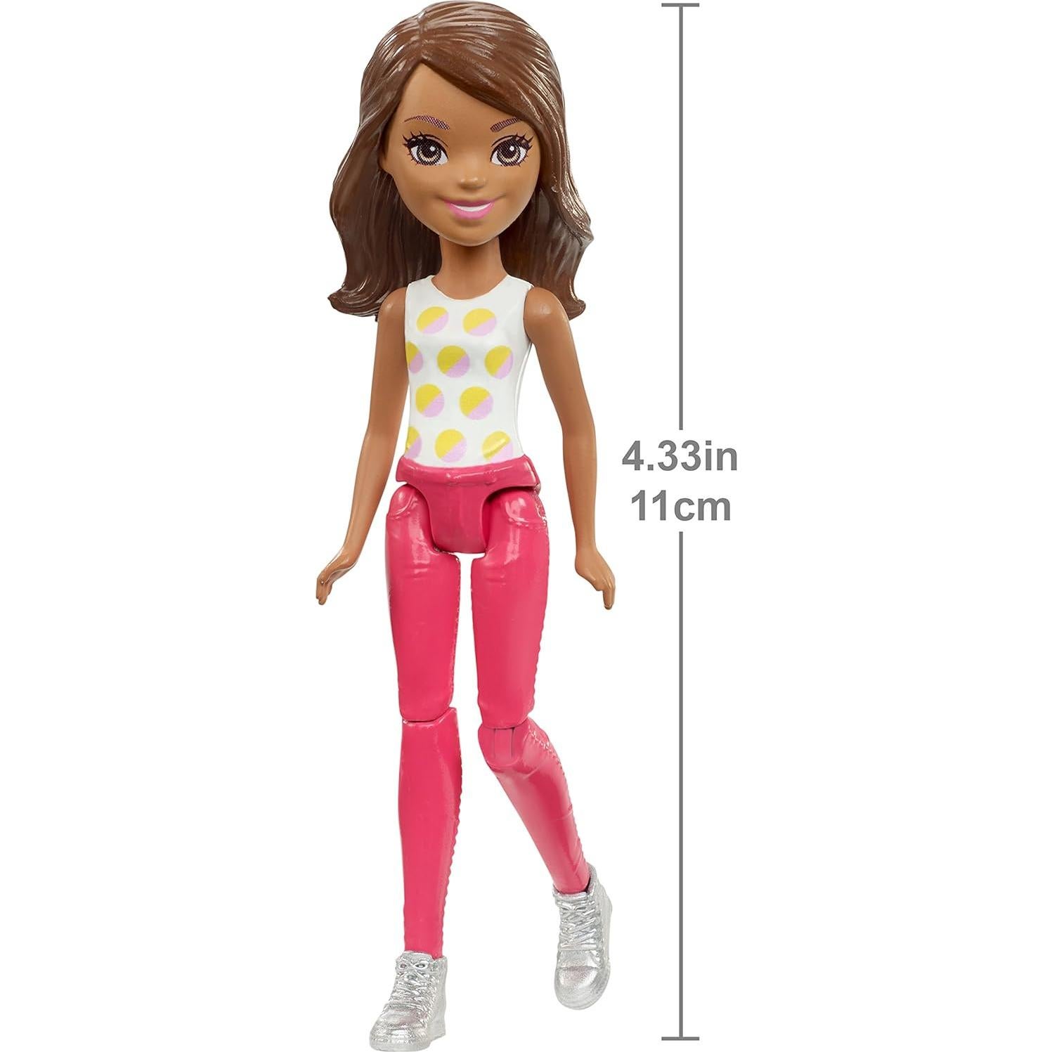 Muñeca Barbie On-the-Go Mattel 10 cm con accesorios