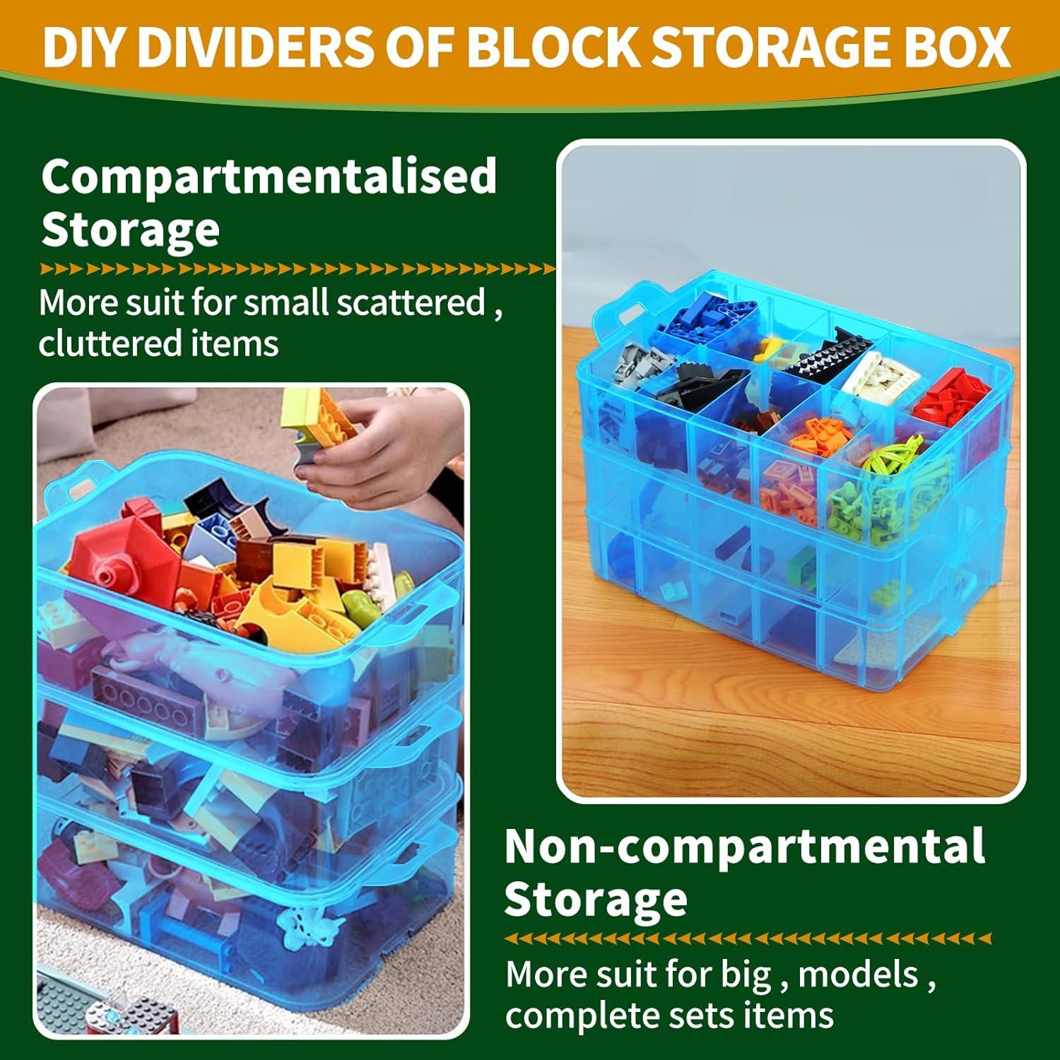 Caja de Almacenamiento WSBXBB Azul 30 Compartimentos para Juguetes