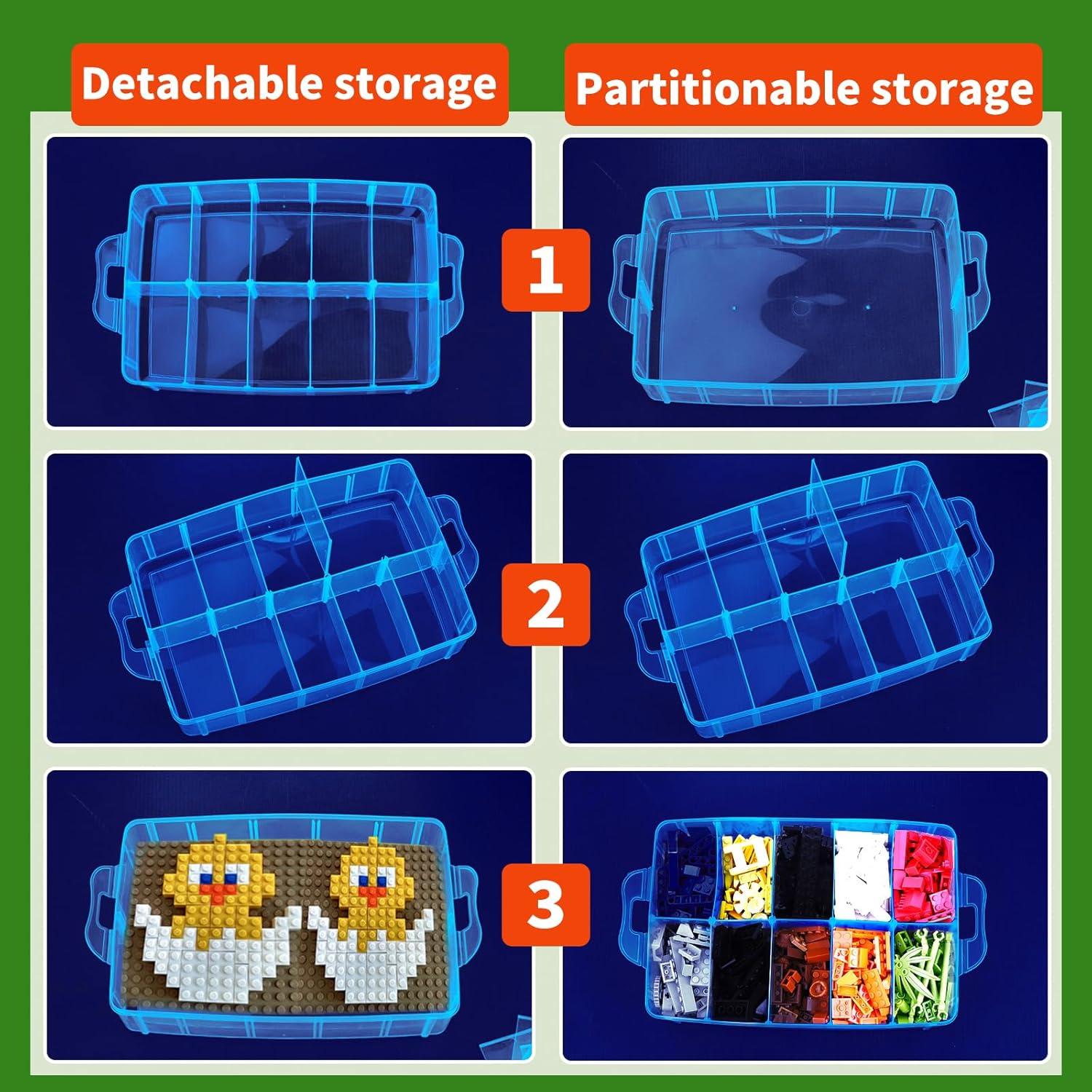 Caja de Almacenamiento WSBXBB Azul 30 Compartimentos para Juguetes