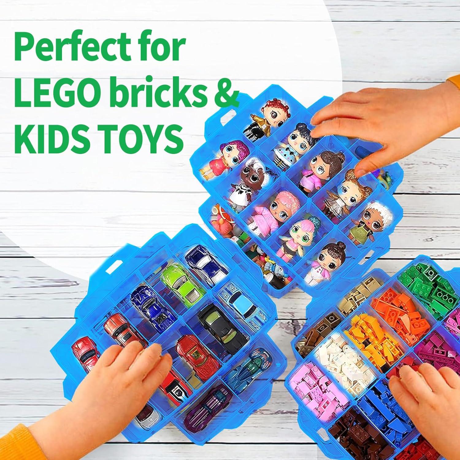 Caja de Almacenamiento WSBXBB Azul 30 Compartimentos para Juguetes