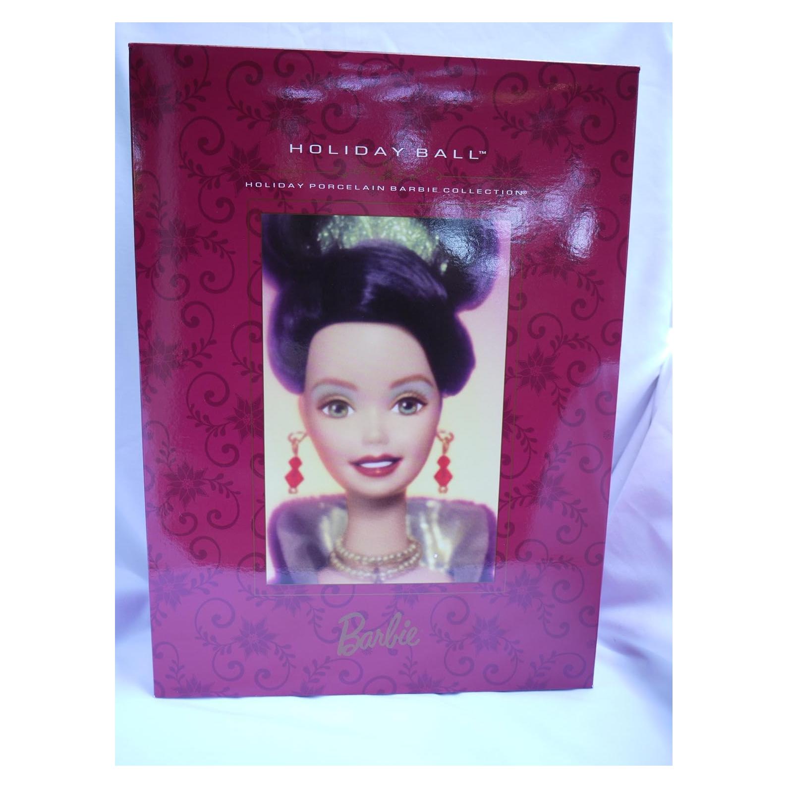 Muñeca de Porcelana Barbie Fiesta Navideña 1997 Ed. Limitada