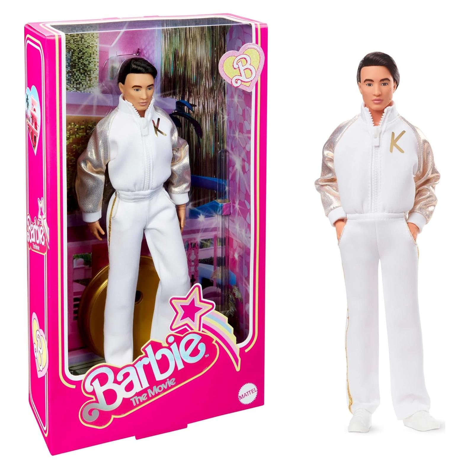 Barbie The Movie Signature Ken in White and Gold Tracksuit Exclusive Doll HPK04 Gold,white