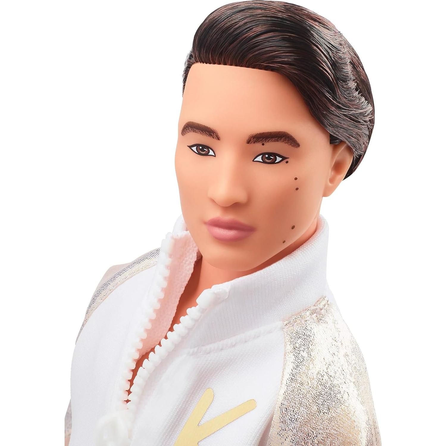 Barbie The Movie Signature Ken in White and Gold Tracksuit Exclusive Doll HPK04 Gold,white
