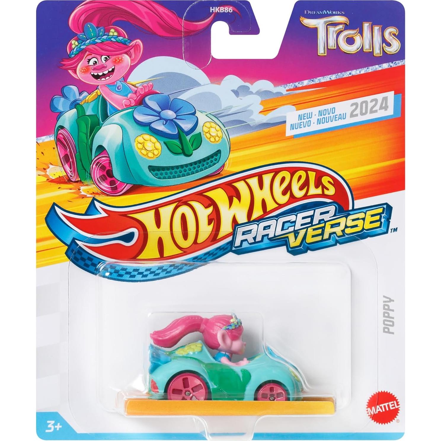 Vehículo Diecast Poppy Trolls Hot Wheels 1:64