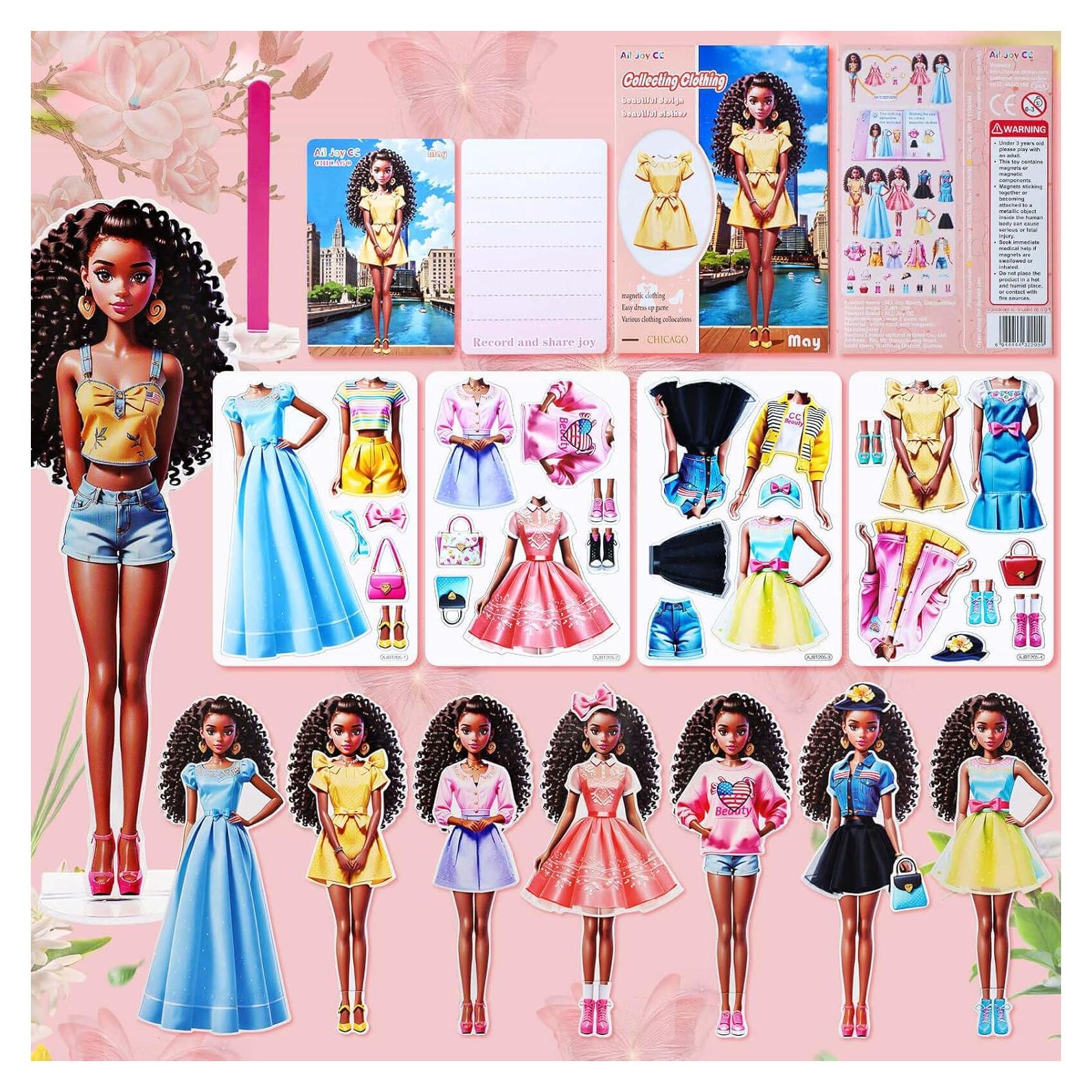 Muñecas Magnéticas para Vestir PainZieteg 15 cm Set Creativo