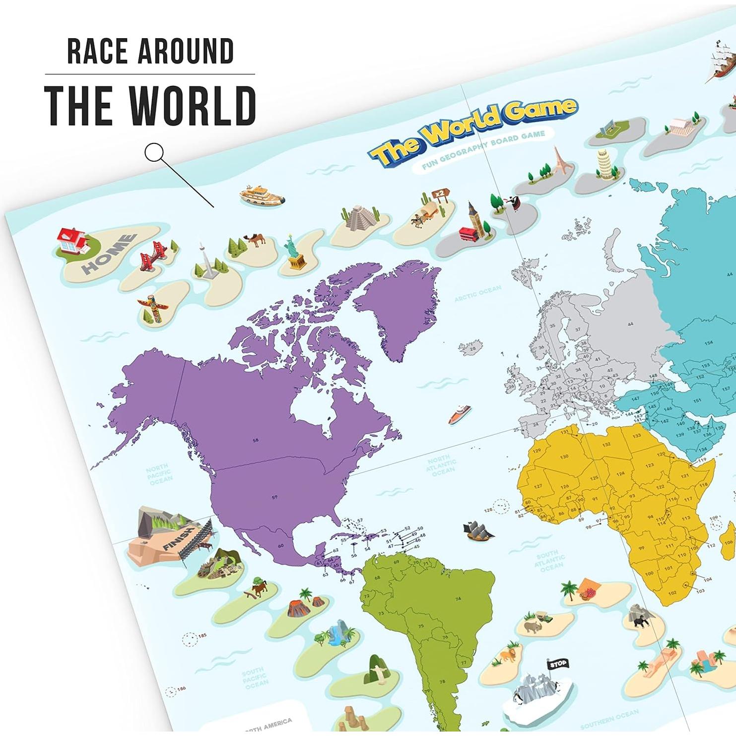 Juego de Mesa de Geografía El Juego del Mundo - 2 a 5 Jugadores