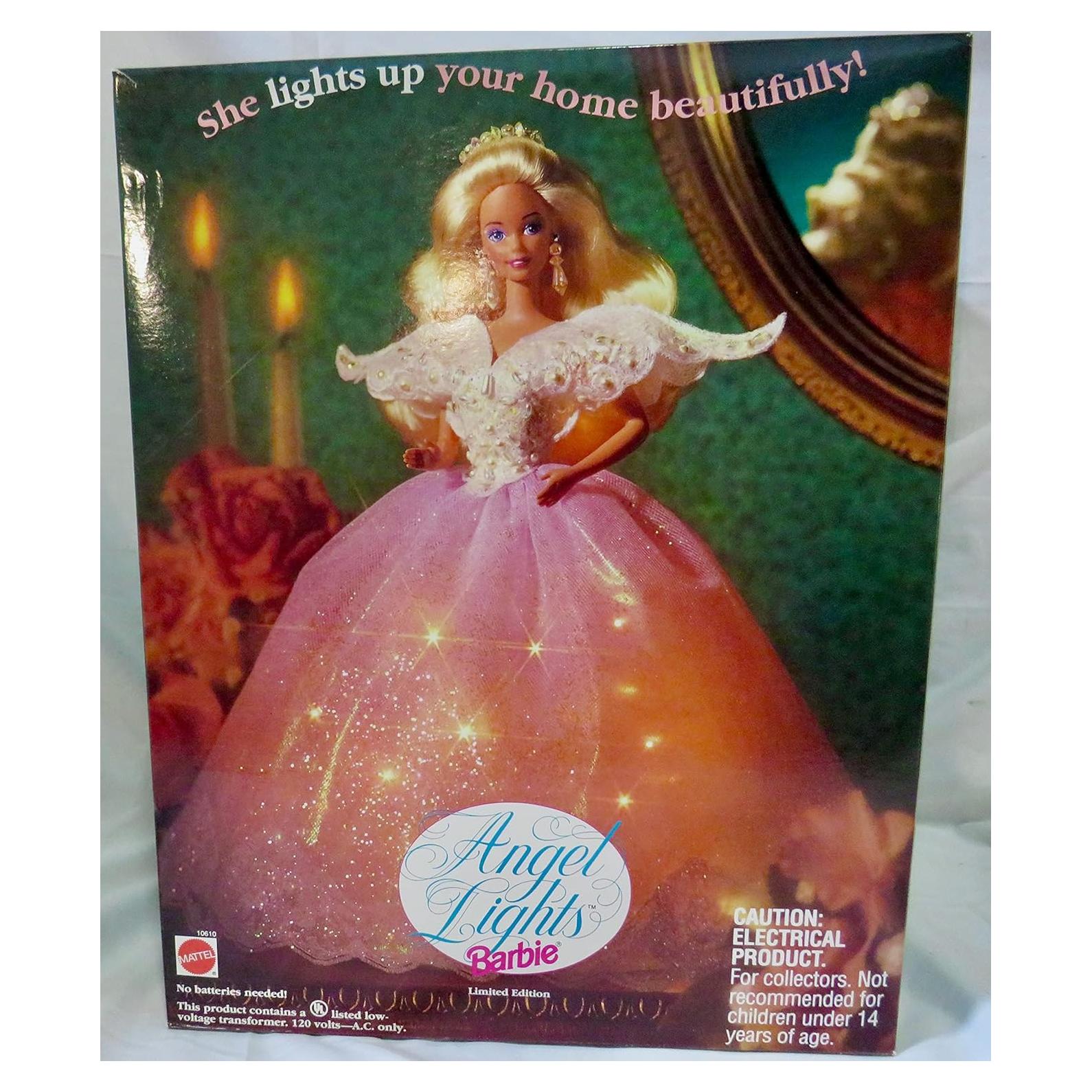ANGEL LIGHTS BARBIE Doll TREE TOPPER - LIGHT UP ANGEL for Your TREE Top! Limited Edition (1993)